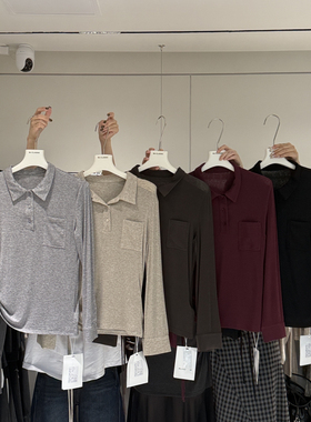 BU RIVERS-秋上新polo领气质通勤显瘦百搭小衫S32166