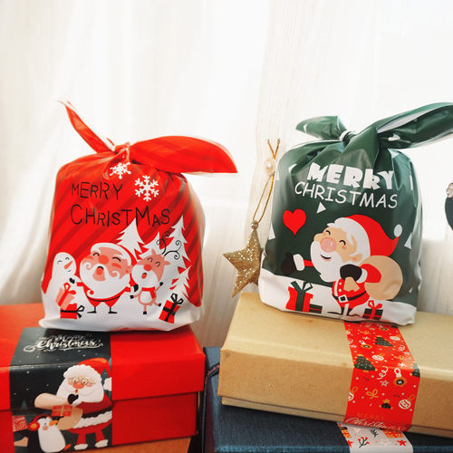 50个装 圣诞节苹果包装礼品袋 雪花酥太妃糖奶枣牛扎糖袋