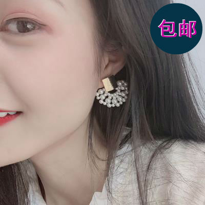 韩国耳饰时尚气质百搭珍珠网红拉