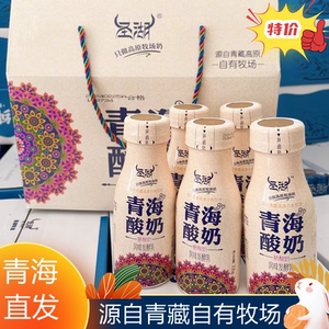 褐色瓶装高原风味青海特产发酵乳