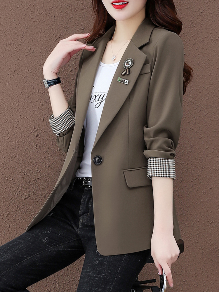 Повседневный маленький костюм, женская куртка, осень 2025, новый костюм, модный осенне-зимний модный стиль, темпераментная ветровка, топ Изображение 1