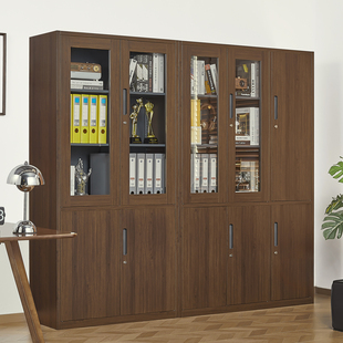 Hallmark文件柜木纹家用书柜铁皮柜钢制资料柜档案柜办公柜收纳柜