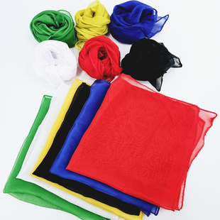 魔术师专用雪纺丝巾红白黑白斑马斜条纹长条舞台魔术道具丝绸方巾