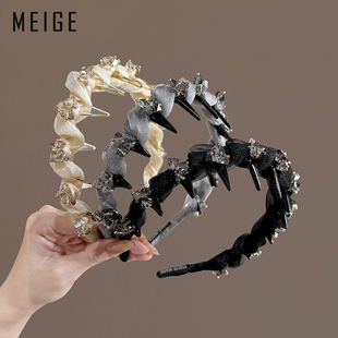 水晶发箍女款 高颅顶日常外戴发带洗脸头箍压发卡发捆头饰 2025新款