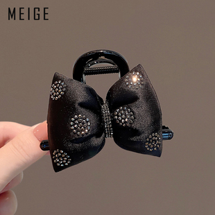 抓夹女2024新款立体蝴蝶结中号发夹后脑勺半扎发鲨鱼夹高级感发卡