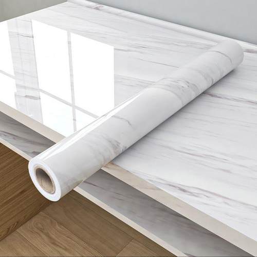 大理石纹光面贴纸自粘防水防油