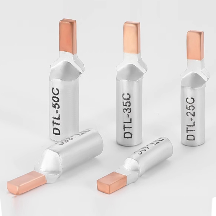 空开铜铝鼻全尺寸DTLC铜铝插针C45鸭嘴形端子断路器方头线鼻子