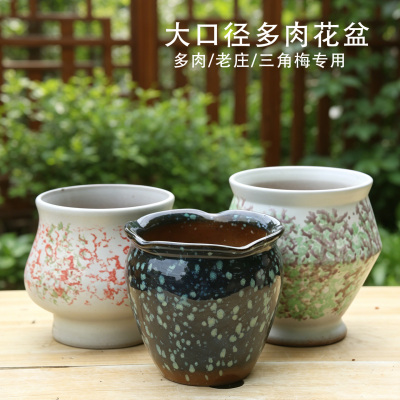 大号三角梅多肉花盆陶瓷户外家用多肉兰花盆栽透气老庄专用花盆