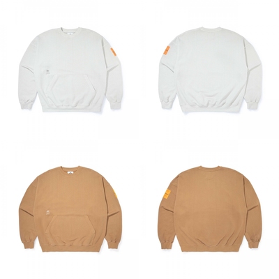 圆领长袖加绒卫衣