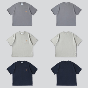 余文乐圆领重磅宽松皮牌毛圈卫衣短袖 工装 23SS MADNESS 男 飞行员