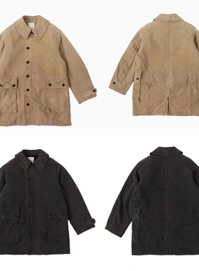 工装飞行员VISVIM 22AW 中村日潮复古水洗做旧外套重磅羊毛大衣