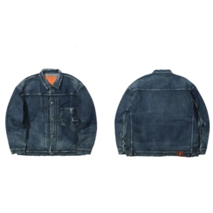 工装飞行员 MADNESS 21AW日产破坏牛水洗宽松牛仔夹克外套 余文乐