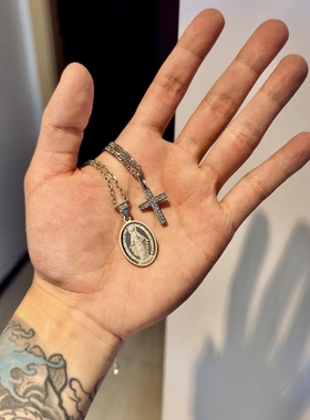 925银锁骨链吊坠项链男女