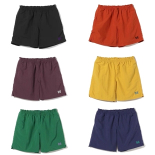 工装飞行员 BEAMS×NEEDLES联名 余文乐 尼龙蝴蝶休闲短裤 沙滩裤