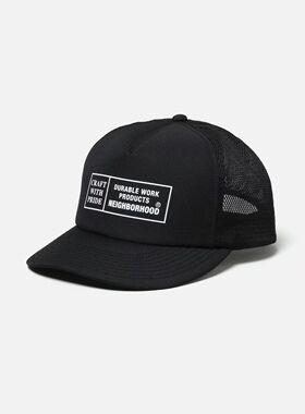 工装飞行员 NBHD 25aw日系复古百搭网面透气字母印花鸭舌帽棒球帽