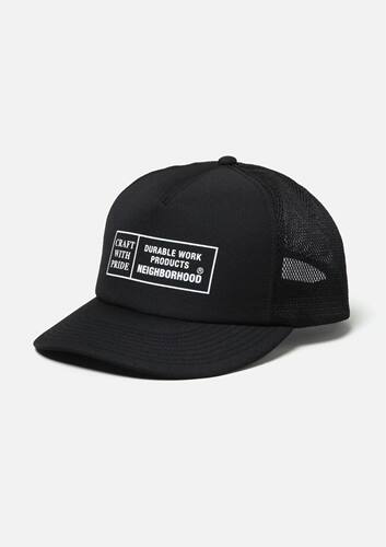 工装飞行员 NBHD 25aw日系复古百搭网面透气字母印花鸭舌帽棒球帽
