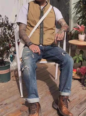 VISVIM FIL CONTRARY DEPT VEST日系复古泥染羊羔绒限定马甲