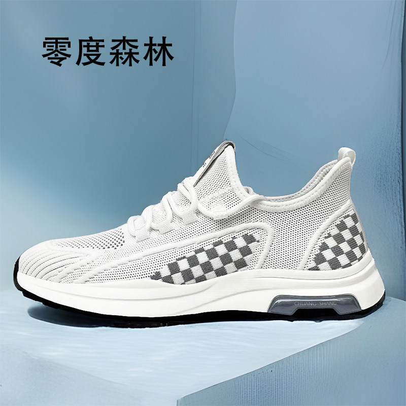 莱丁零度男鞋春夏运动休闲鞋2026新款潮流网面透气飞织鞋薄款网鞋