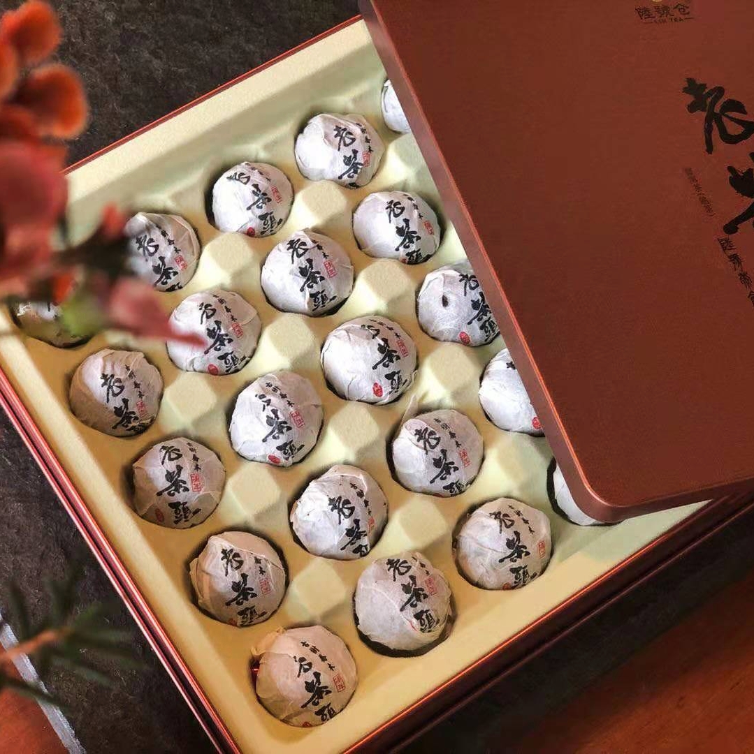 老茶头龙珠礼盒陆号仓熟茶勐海