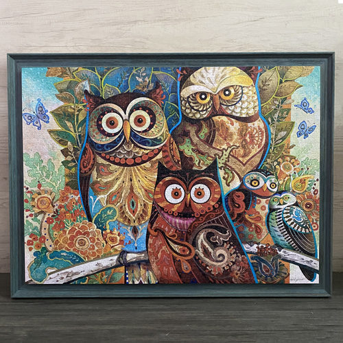 实木拼图框1000片悬浮立体相框50*70画框定制全景展示框可挂墙 - 封面