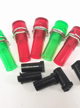 电源信号灯 LED指示灯 XD10-3 10MM 红色/绿色/黄色 220V塑料外壳