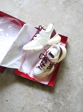 老爹鞋CLAIRES女士牛皮厚底系带增高运动鞋休闲鞋