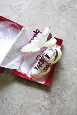 老爹鞋CLAIRES女士牛皮厚底系带增高运动鞋休闲鞋