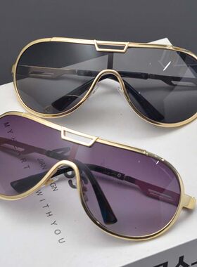 欧美复古大框飞行员式连体蛤蟆镜