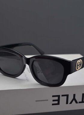 欧美复古方形字母太阳眼镜凹造型