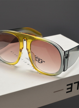 防风蛤蟆镜复古男女超大框太阳镜