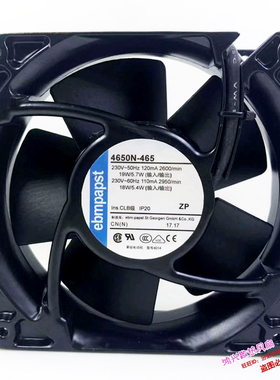 4650N-465德国风机ebmpast 4656N12038 4寸AC220V耐高温散热风扇