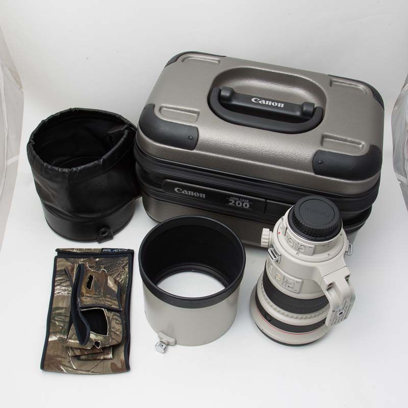 canon佳能 ef 200mm f/2l is usm 空气切割机 95新uw年份 no:1848