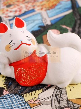 儿童节礼物日本招福彩聪明狐狸保佑幸运汽车载书桌写字台