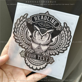 复古猫头鹰哈雷机车贴汽车摩托油箱个性 创意车身车尾划痕遮挡贴纸