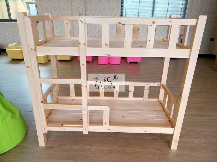 幼儿园儿童专用床原木双人床单人床午睡床上下铺双层床高低床定制