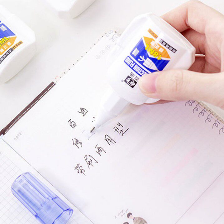 包邮百通BT-5021笔刷两用大容量修正液 涂改液18ml改正液  改正带