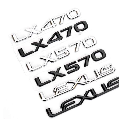LEXUS车标贴个性银色雷克萨斯LX470 LX570尾标