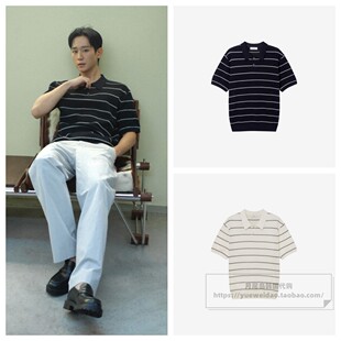 短袖 发货快直邮MindBridge韩国代购 26夏男士 海报款 M1KT3174 针织衫