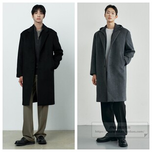 发货快直邮MindBridge26冬男士韩国代购宽松羊毛羊绒大衣M1CA7101