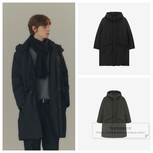 直邮Mind Bridge韩国代购男士冬款长款连帽自发热羽绒服MYDJ8103