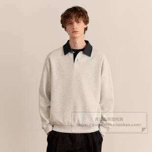 长袖 25秋男士 翻领T恤卫衣MZTS6151 Bridge韩国代购 发货快直邮Mind