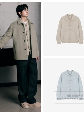 直邮Mind Bridge24冬男士韩国代购宽松翻领针织开衫MYCD7101