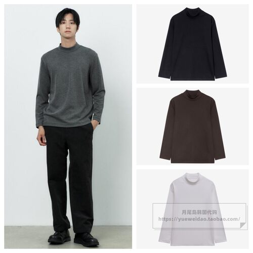 特价直邮Mind Bridge韩国代购26冬男士半高领百搭T恤M1TS71A3