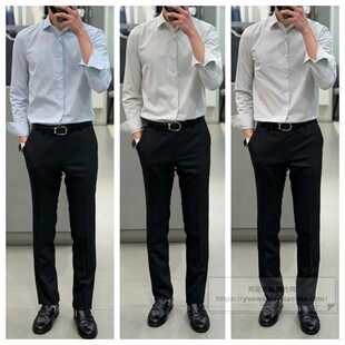 春秋男装 韩国代购 修身 条纹长袖 LS3585 特价 衬衫 直邮liberclassy