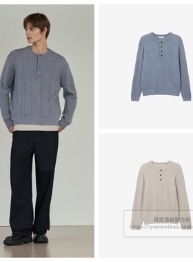 发货快直邮Mind Bridge韩国代购25冬男士宽松针织衫MZKT7109