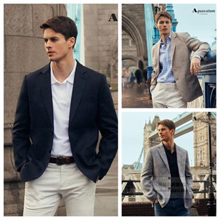 特价直邮Aquascutum雅格狮丹韩国代购春秋男装休闲西服外套ZJ3Q10