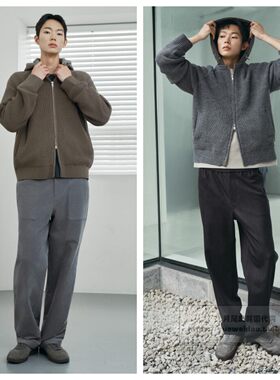 发货快直邮MindBridge韩国代购26冬男士连帽羊毛针织开衫M1CD7172