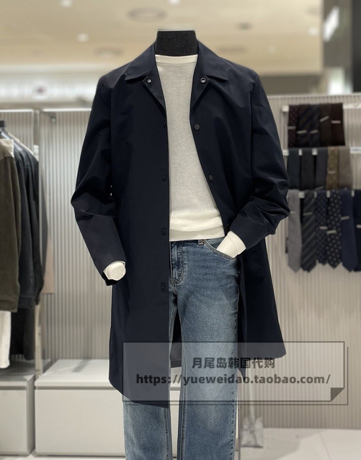 andz中长款春秋翻领风衣