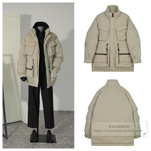 厚鹅绒立领工装 中款 宽松羽绒服BW2603 男装 36折直邮GARNET韩国代购