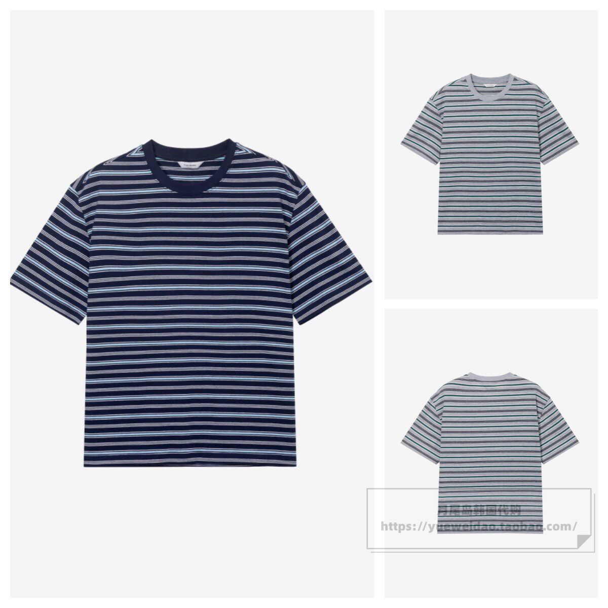 发货快直邮Mind Bridge韩国代购26夏男士短袖条纹高弹T恤M1TS3140